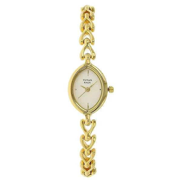 Titan Raga White Dial Women Watch With Metal Strap | NT2370YM01 | Women's Watch