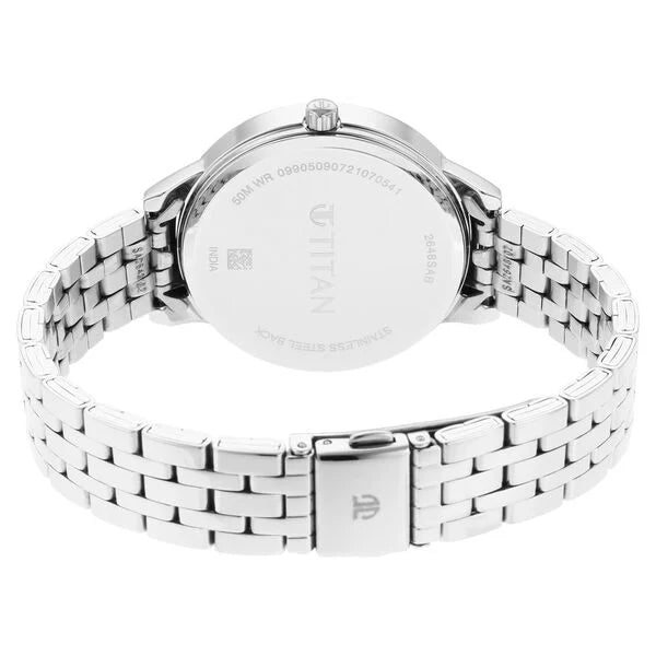 Titan Women's Precision Simplicity Watch: Black Gradient Dial with Metal Strap| NT2648SM03 | Women's Watch
