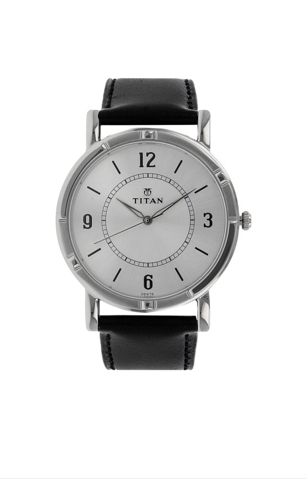 Titan Analog Dial White Band Black Watch-Nl1639Sl03 For Men
