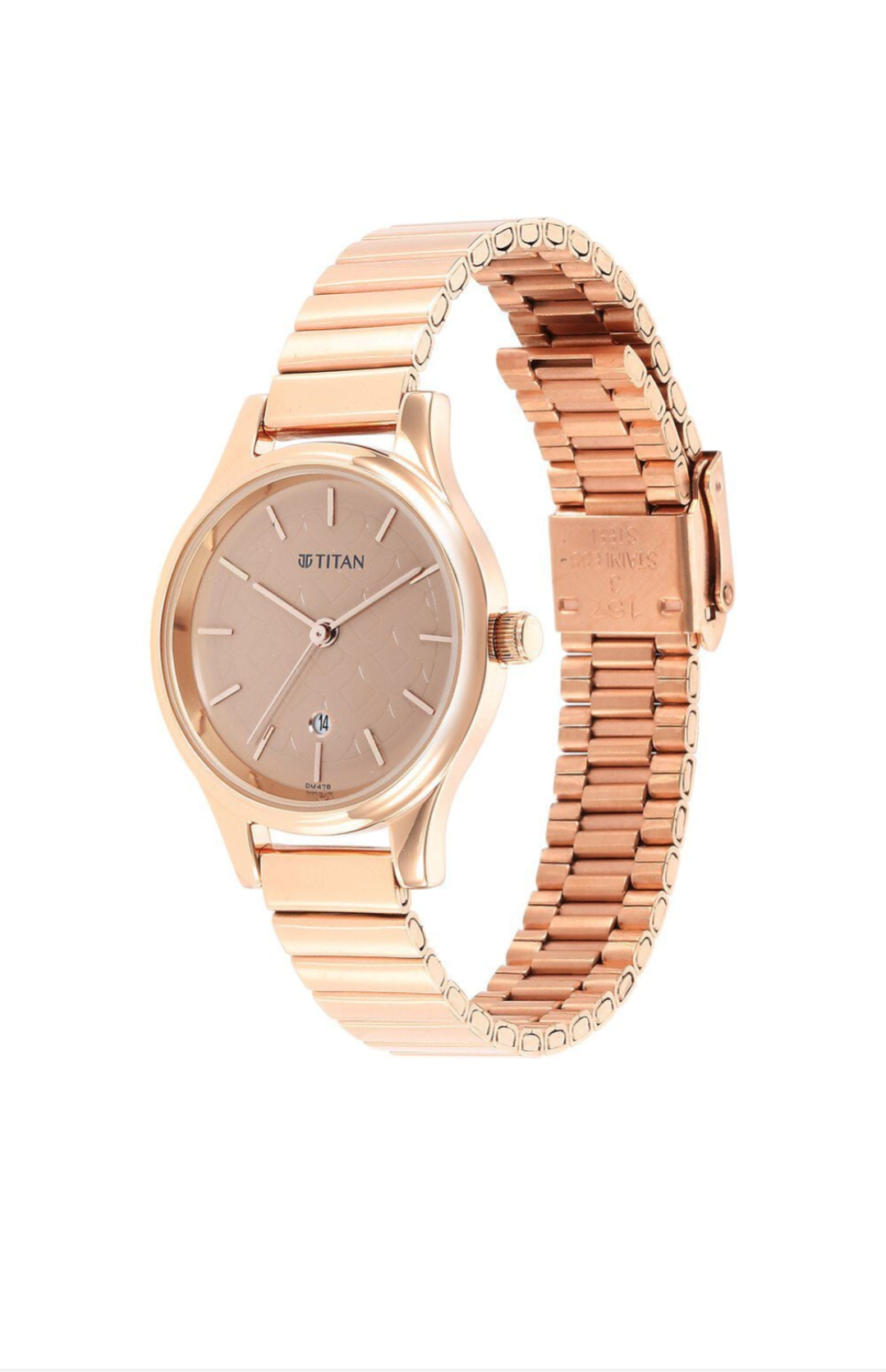 Titan Karishma Brown Dial Metal Strap Analog Watch for Women-NT2679WM01 | Women's Wrist Watch
