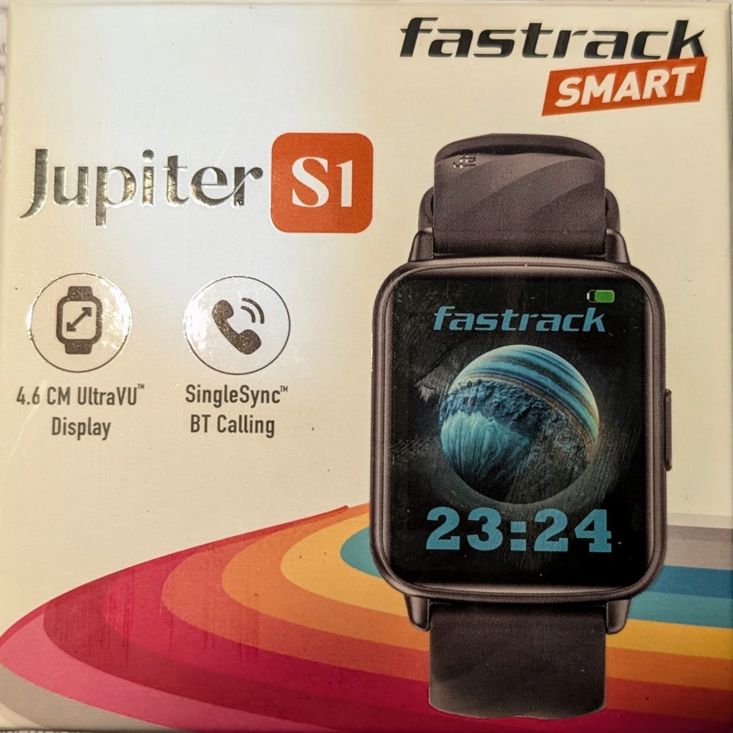 Fastrack | Jupiter S1 Smartwatch with SingleSync BT Calling Upto 5 Day Battery, IP68(Black)