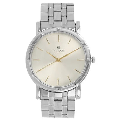 Titan Karishma Quartz Analog Silver Dial Silver Stainless Steel Strap Watch For Men | NN1639SM01 | Men's Watch