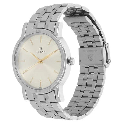 Titan Karishma Quartz Analog Silver Dial Silver Stainless Steel Strap Watch For Men | NN1639SM01 | Men's Watch