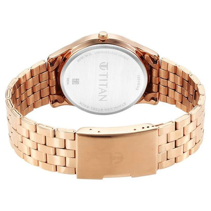 Titan Karishma Brown Dial Analog with Day and Date Stainless Steel Strap Watch for Men | NS1824WM01 | Men's Watch