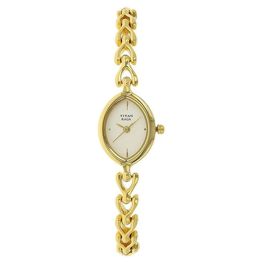 Titan Raga White Dial Women Watch With Metal Strap | NT2370YM01 | Women's Watch