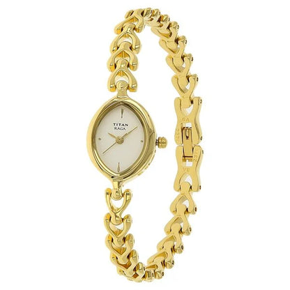 Titan Raga White Dial Women Watch With Metal Strap | NT2370YM01 | Women's Watch