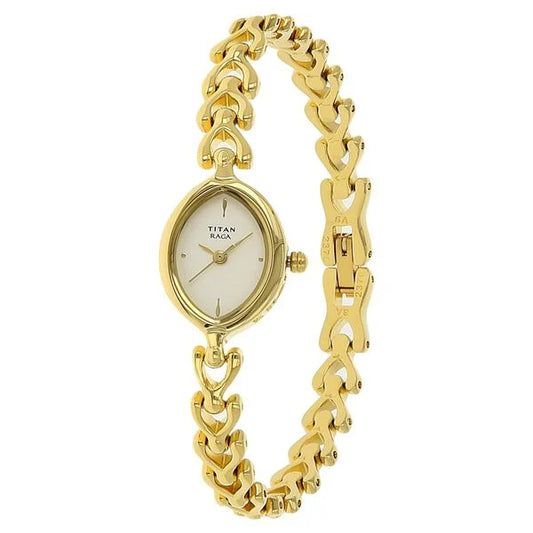 Titan Raga White Dial Women Watch With Metal Strap | NT2370YM01 | Women's Watch