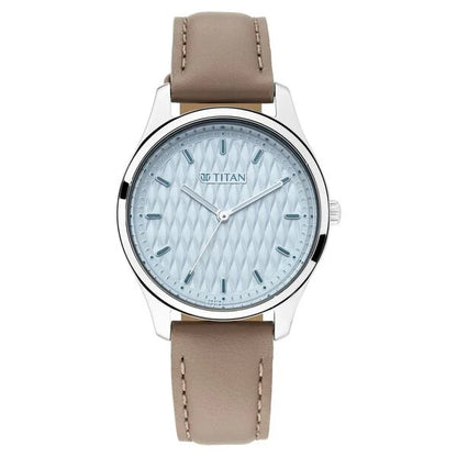 Titan Workwear Blue Dial Women Watch With Leather Strap | NP2639SL05
| Women's Watch
