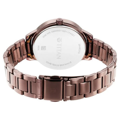 Titan Women's Purple Allure Watch: Floral Mosaic Dial & Sleek Strap| NT2648QM01 | Women's Watch