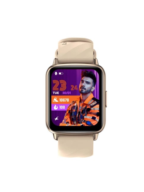 Fastrack | Jupiter S1 Smartwatch with SingleSync BT Calling Upto 5 Day Battery, IP68(Brown & Beige)