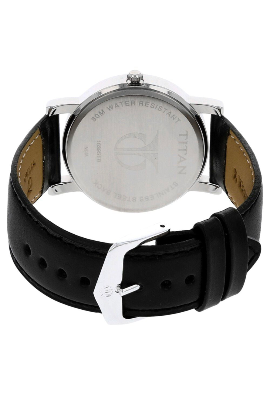 Titan Analog Dial White Band Black Watch-Nl1639Sl03 For Men