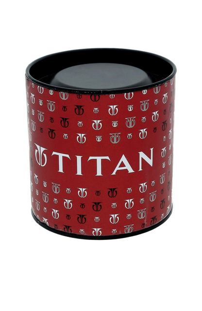 Titan Analog Dial White Band Black Watch-Nl1639Sl03 For Men