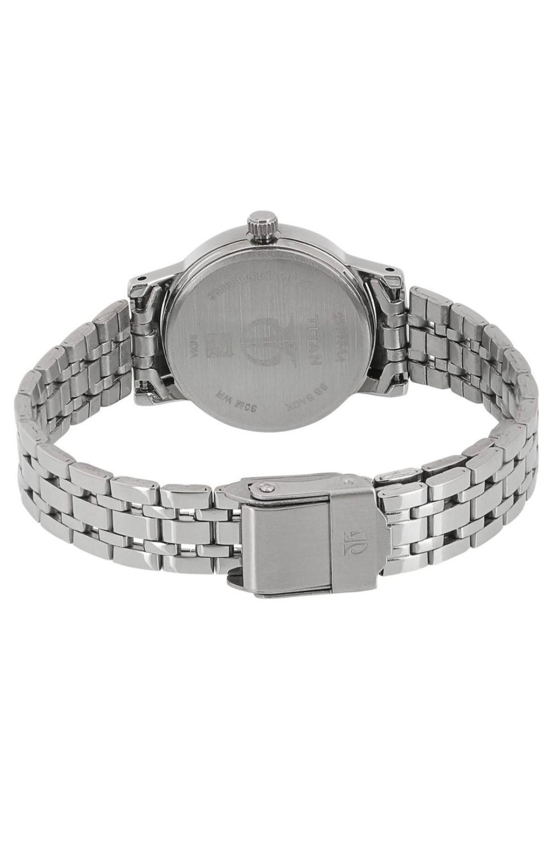 Titan Quartz Analog Silver Dial Stainless Steel Strap Watch for Women | NT2593SM01 | Women's Watch