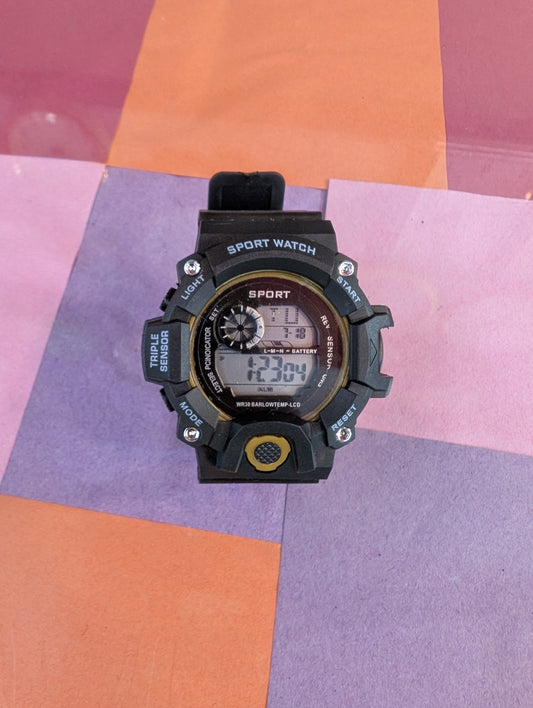 myKotwal Digital Boy's Silicone Watch (Black Colored Strap)