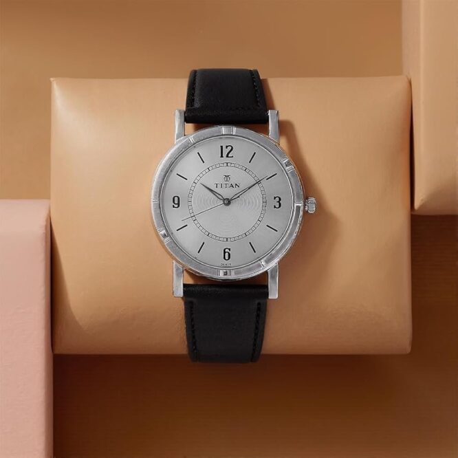 Titan Analog Dial White Band Black Watch-Nl1639Sl03 For Unisex - Image 3