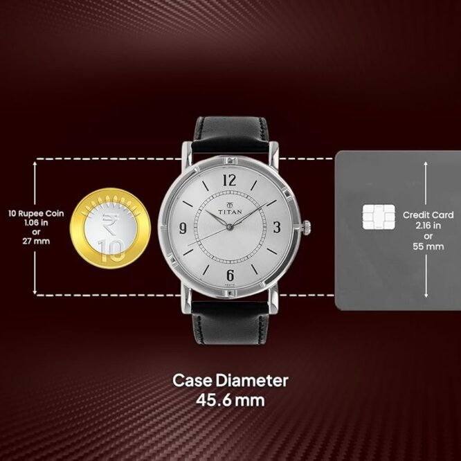 Titan Analog Dial White Band Black Watch-Nl1639Sl03 For Unisex - Image 4