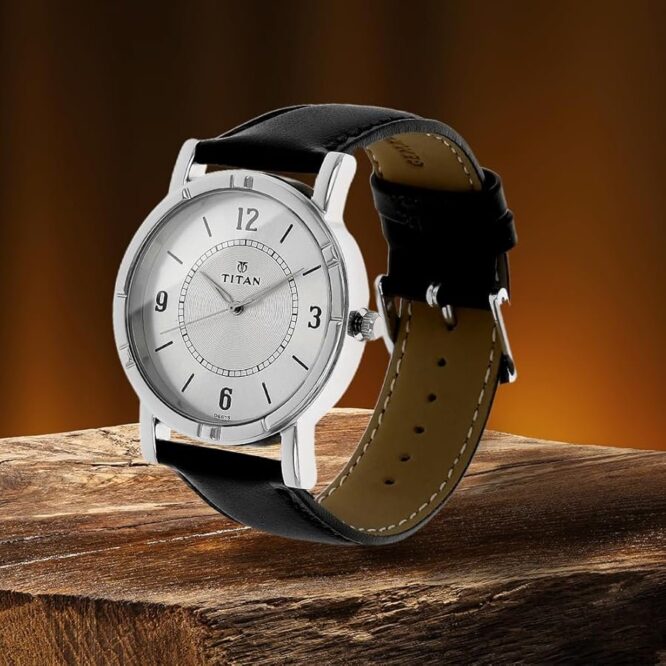 Titan Analog Dial White Band Black Watch-Nl1639Sl03 For Unisex - Image 7