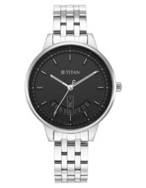 Titan Women's Watch: Black Gradient Dial with Metal Strap | NT2648SM03