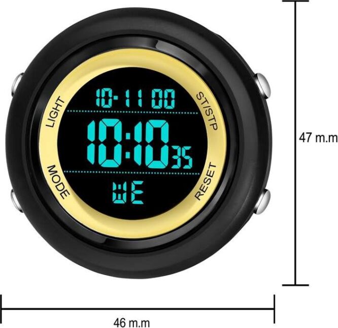 Stylish Sporty Look, Alarm, Black Strap, Multi Function Chrono Premium Watch Digital Watch For Men - Image 4