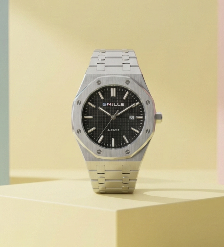 Snille Men’s Multifunction Metal Strap Watch – Premium Workwear Collection (Silver) - Image 3