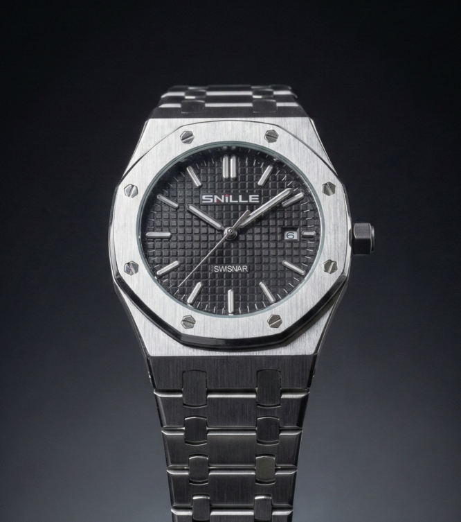 Snille Men’s Multifunction Metal Strap Watch – Premium Workwear Collection (Silver)