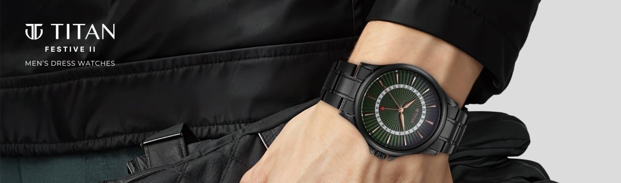 Titan Karishma Quartz Analog with Date Green Dial Stainless Steel Strap Watch For Men - Image 6
