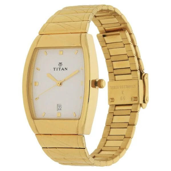 Titan Quartz Analog with Date White Dial Stainless Steel Strap Watch for Men | NU9315YM01 | Men's Watch - Image 2