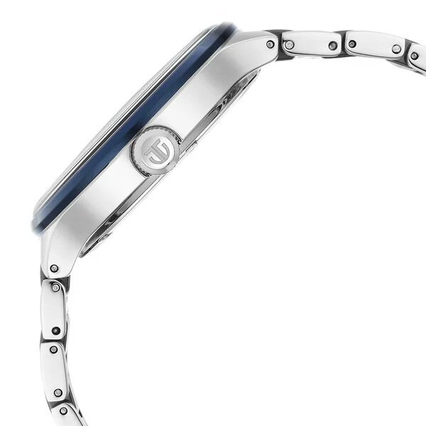 Titan Ceramic Fusion Quartz Multifunction Blue Dial Silver Dual-Toned Stainless Steel Bracelet Watch for Men | NU90148KD02 | Men's Watch - Image 4