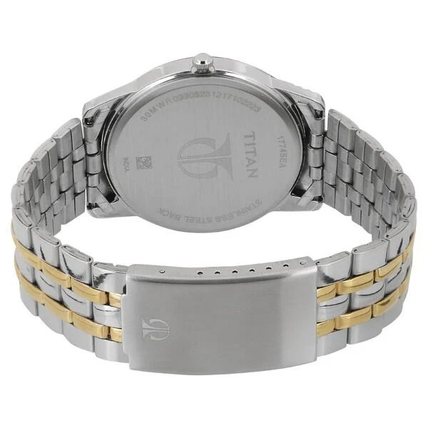 Titan Metal Silver Analog with Day and Date Stainless Steel Strap Watch for Men | NU1774BM01 | Men's Watch - Image 2