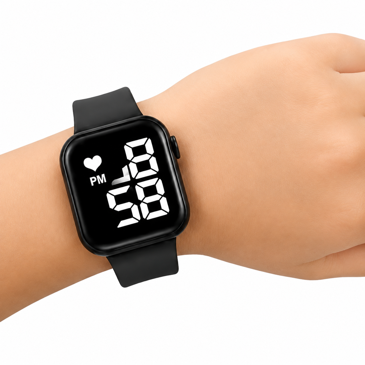Kids Digital LED Watch | Soft Silicone Strap | Large Display | Boys & Girls Wrist Watch - Image 2