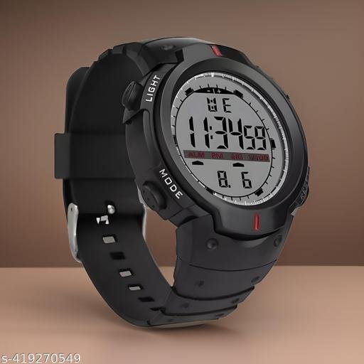 Digital Sports Watch | LED Display | Silicone Strap | Alarm & Stopwatch | Men & Women