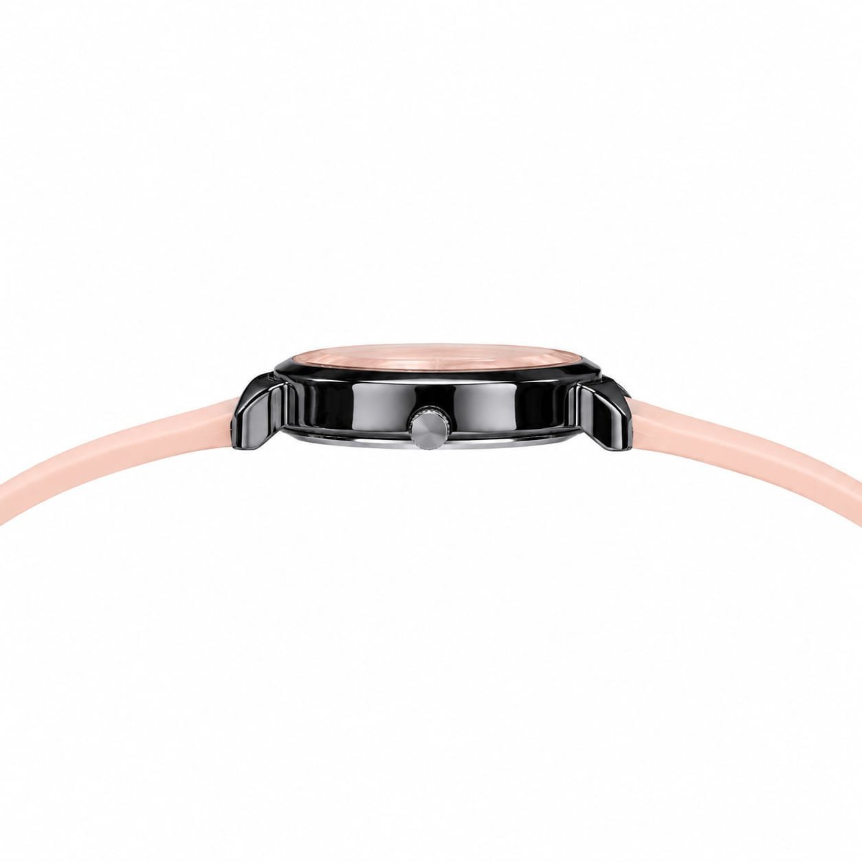 U&I Women's Analog Quartz Watch | Crystal Flower Rose Gold Dial | Pink Silicone Strap | Elegant Fashion Wrist Watch - Image 2