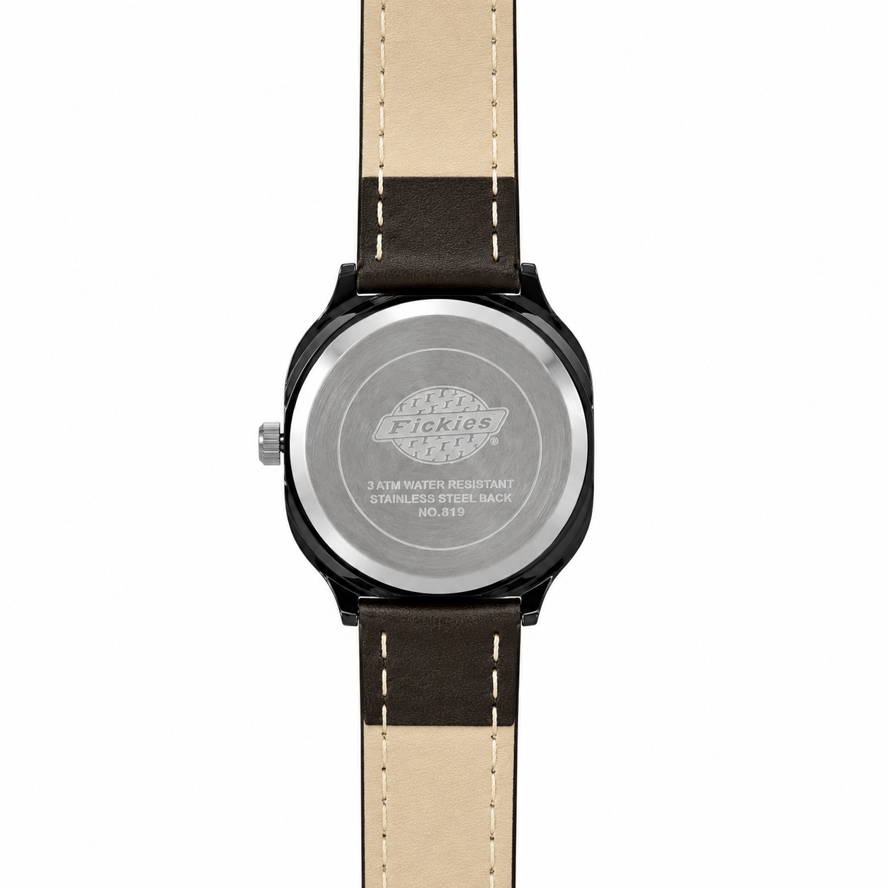 Fickies Square Analog Watch for Women | White Dial | Black Leather Strap | Stylish Casual Wrist Watch - Image 4