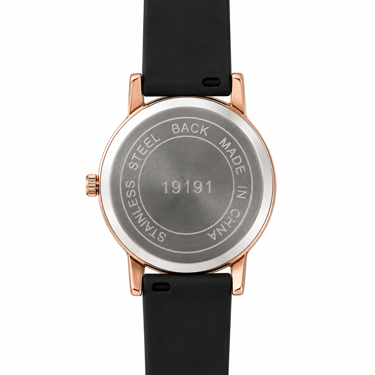 U&I Women's Analog Watch | Black Silicone Strap | Black Heart Dial | Rose Gold Round Case | Quartz Casual Fashion Wrist Watch - Image 5