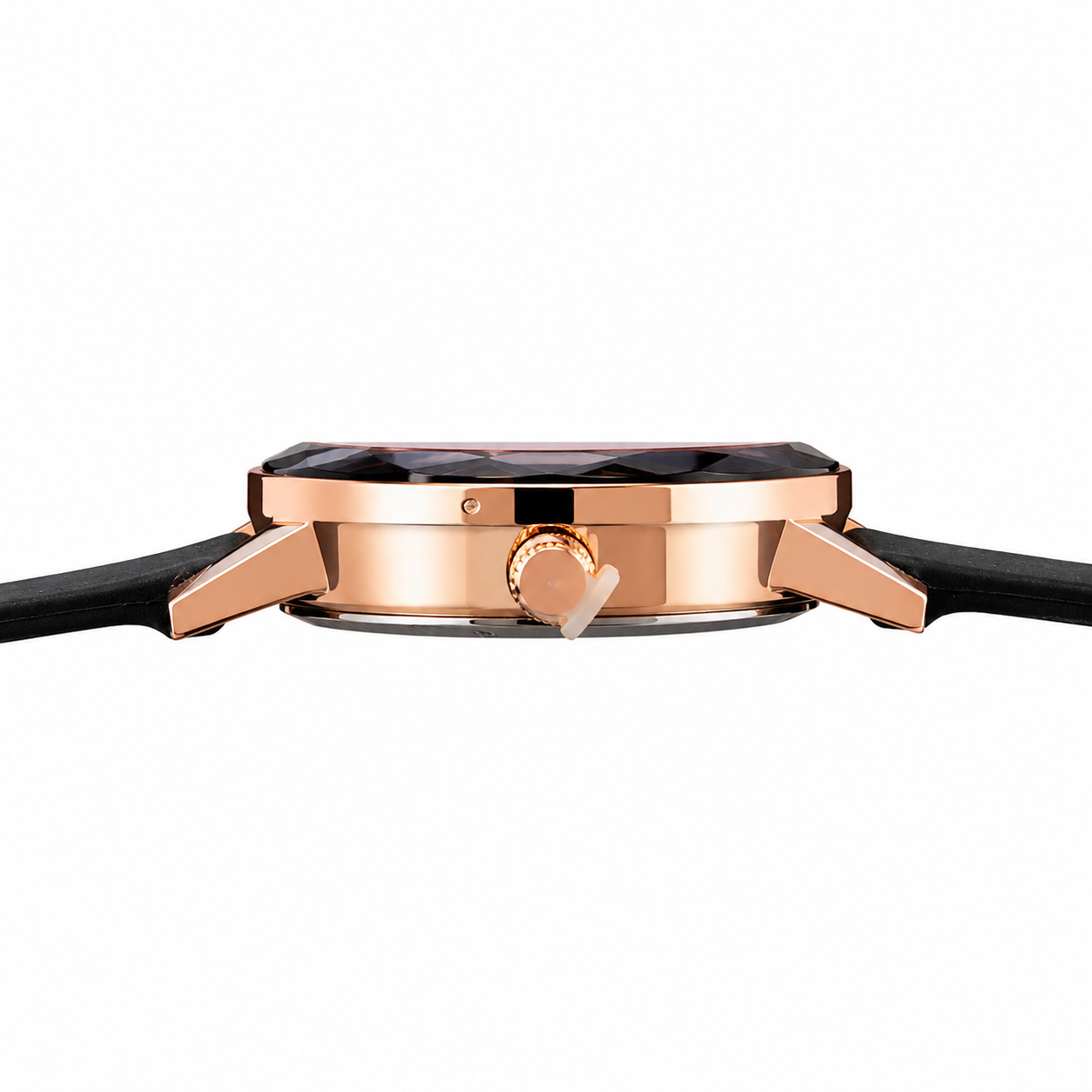 U&I Women's Analog Watch | Black Silicone Strap | Black Heart Dial | Rose Gold Round Case | Quartz Casual Fashion Wrist Watch - Image 4